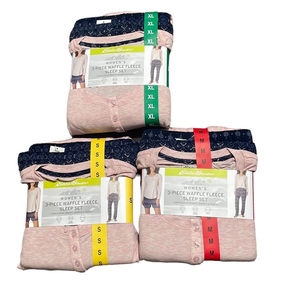 Eddie Bauer 3-Piece Waffle Fleece Pajamas Set - Picture 4 of 4